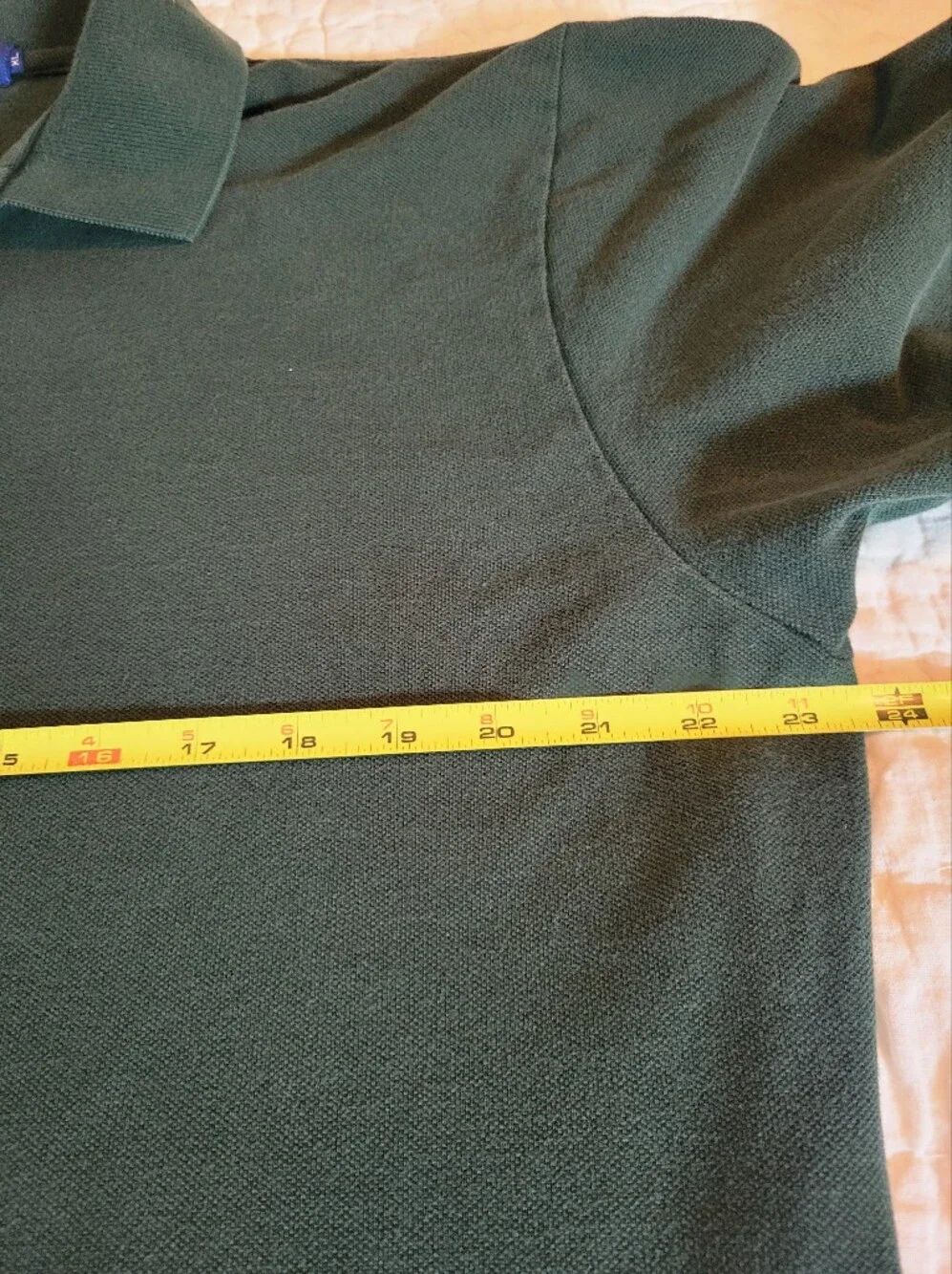 Vintage J. Crew Forest Green Pique Polo Shirt XL 90s Y2K
